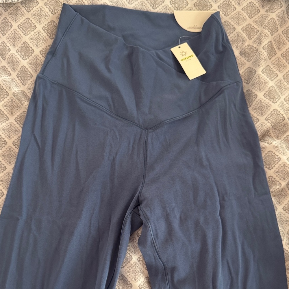 Blue High-Waisted Leggings